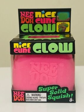 Needoh Nice Cube Glow in PINK - New